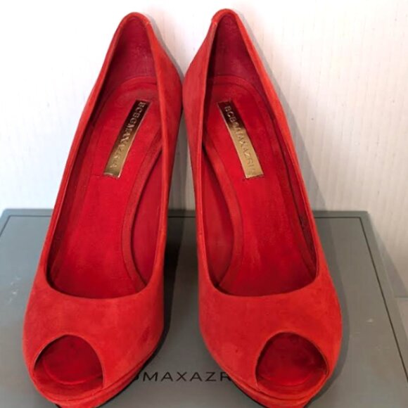 BCBGMazAzria Ma Dahlia Suede Platform Shoes - Picture 4 of 10